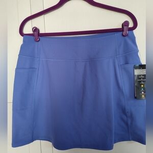 Skechers Go Walk Skort Size L Blue NWT Go Flex High Waist Pockets 34" Waist